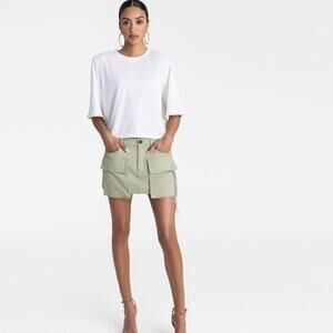 NWT KBB by KAHLANA " The Cargo Mini Skirt" Color: Olive Green Size: 8
